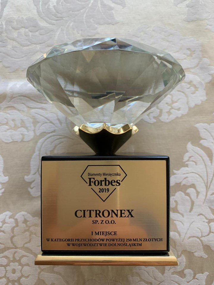 Citronex wins the 'Forbes Diamonds' award